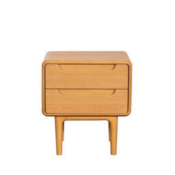 G Plan Winchester 2 Drawer Bedside - 2 Drawer Bedside Light Oak