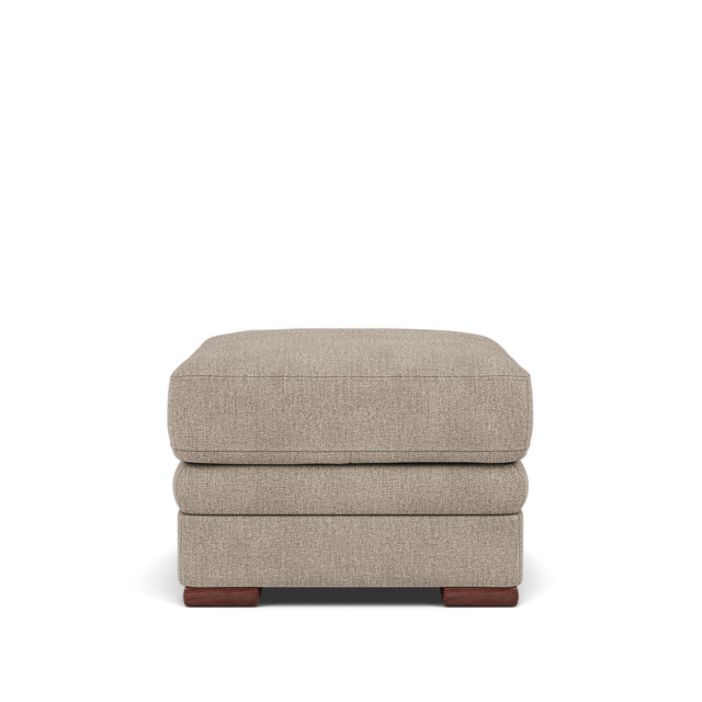 Gino Storage Footstool - Storage Stool F8 - Darwin Mink 50366 / Wooden Feet - image 1