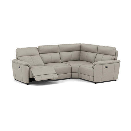 Orkney Small Corner Recliner Sofa - Combination 8 2.5 Corner 1.25 Power Cat 20S - Power Recliner with USB - BXS-946B FEATHER GREY - image 1