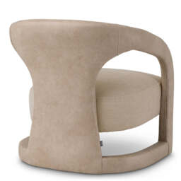 Eichholtz Voletta Accent Chair Valente Beige Faux Leather  Renato Ecru - Accent Chair Valente Beige Faux Leather  Renato Ecru - thumbnail 4