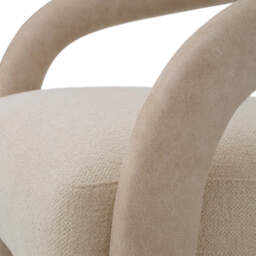 Eichholtz Voletta Accent Chair Valente Beige Faux Leather  Renato Ecru - Accent Chair Valente Beige Faux Leather  Renato Ecru - thumbnail 6