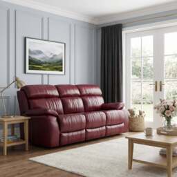 Galaxy 3 Seater Sofa - 3 Seater Cat 20S - BVS-035C DEEP RED - thumbnail 2