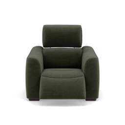 Beck Recliner Armchair - Power Recliner Chair Fabric - Power Recliner with USB - FAB-CAN-352 FORREST GREEN - thumbnail 1