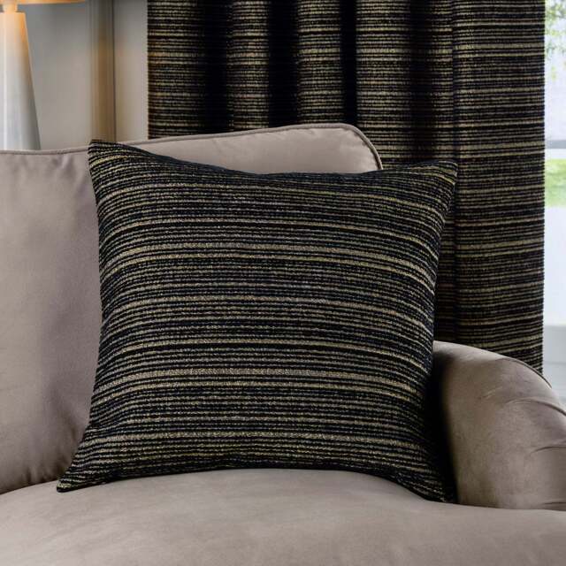 Jupiter Feather Black And Gold Cushion - Jupiter Feather Cushion Black/Gold 50CM - image 1