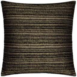 Jupiter Feather Black And Gold Cushion - Jupiter Feather Cushion Black/Gold 50CM