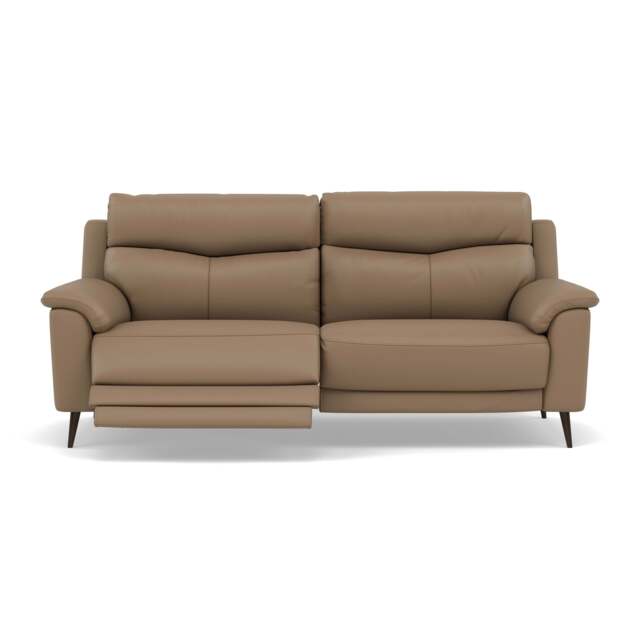 Revel 3 Seater Recliner Sofa - 2.5 Seater Sofa with 2 Power Recliners Cat 20S - Power Recliner with USB - NWS-513E PINE BARK - image 1