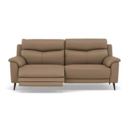 Revel 3 Seater Recliner Sofa - 2.5 Seater Sofa with 2 Power Recliners Cat 20S - Power Recliner with USB - NWS-513E PINE BARK - thumbnail 1