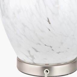 Aurora Speckled White Glass Table Lamp - Aurora Speckled White Glass Table Lamp - thumbnail 4