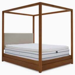 Serene Low Bedframe - 5' Low Food End Bed Oak / Oak Veneer - King - thumbnail 1