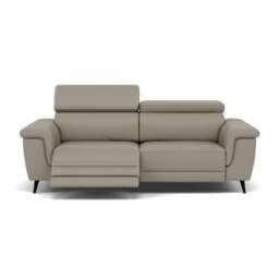 Sparta 3 Seater Recliner Sofa - 3 Str W/ 2 Power Recliner W/ 2 Power Headrest Cat M/S - Power with Power Headrest & USB - M5653 Melbourne Light Grey - thumbnail 1