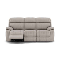 Galaxy 3 Seater Recliner Sofa - 3 Seater Sofa 2 Manual Recliners Fabric - Manual Recliner - BFAMAD-02 SILVER GREY