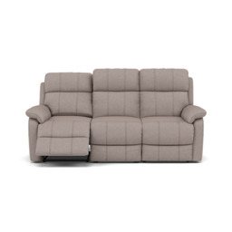 Fara 3 Seater Recliner Sofa - 3 Seater with 2 Power Recliners Fabric - Power Recliner with USB - BFA-BLJ-22 DOVE GREY
