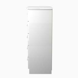 Portland 5 Drawer Chest - 5 Drawer Chest - WGW - White Gloss & White - thumbnail 6