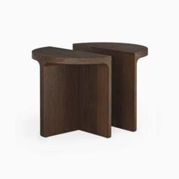Sonoma Half Moon Nest of Tables - Half Moon Nest of Table Oak - thumbnail 1