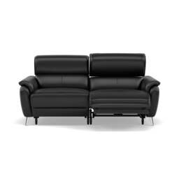 Sol 3 Seater Recliner Sofa - 3 Seater Power Recliner Sofa with Head Tilt Cat 60 - Cat-60/22 Montana Jet Black