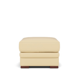 Gino Storage Footstool - Storage Stool Cat 60 - Cat-60/04 Montana Vanilla Cream / Wooden Feet