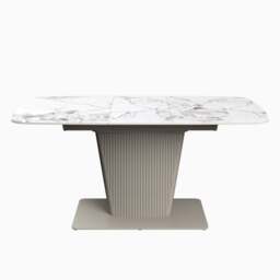 Celestia Small Extending Dining Table White - 130/170cm Extending Dining Table White Ceramic - thumbnail 1