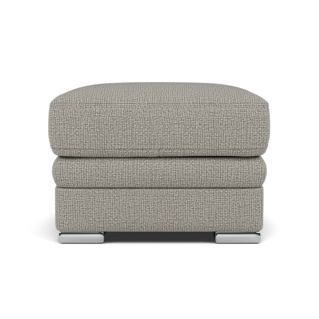 Gino Footstool - Footstool F8 - Hopsack Dove 70001 / Metal Feet - image 1