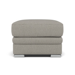 Gino Footstool - Footstool F8 - Hopsack Dove 70001 / Metal Feet - thumbnail 1
