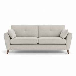 Zara 4 Seater Sofa - 4 Seater Sofa - Kensington Silver / Dark Feet - thumbnail 1