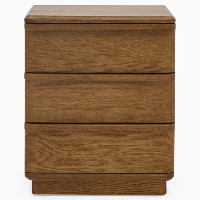 Serene 3 Drawer Bedside Cabinet - 3 Drawer Bedside Oak / Oak Veneer - image 1