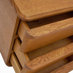 Serene 3 Drawer Bedside Cabinet - 3 Drawer Bedside Oak / Oak Veneer - thumbnail 5