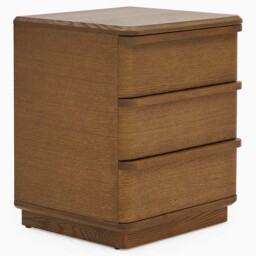 Serene 3 Drawer Bedside Cabinet - 3 Drawer Bedside Oak / Oak Veneer - thumbnail 3