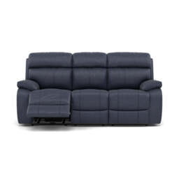 Galaxy 3 Seater Recliner Sofa - 3 Seater Sofa 2 Power Recliners Fabric - Power Recliner with USB - BFA-BLJ-08  PACIFIC BLUE - thumbnail 1
