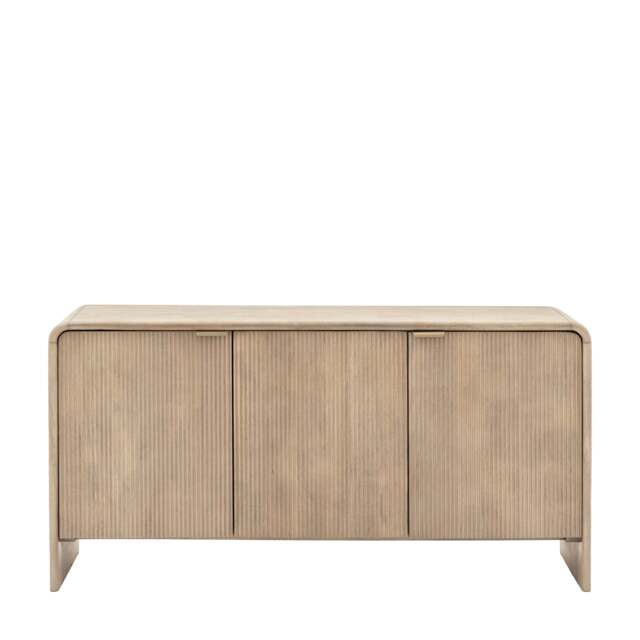 Colonna Sideboard - 3 Door Sideboard Natural Mango Wood / Brass - image 1