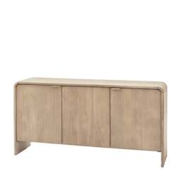 Colonna Sideboard - 3 Door Sideboard Natural Mango Wood / Brass - thumbnail 5