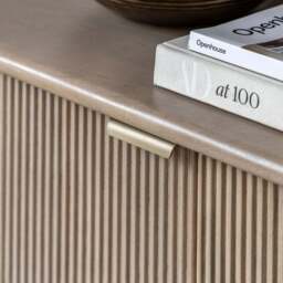 Colonna Sideboard - 3 Door Sideboard Natural Mango Wood / Brass - thumbnail 3