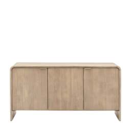 Colonna Sideboard - 3 Door Sideboard Natural Mango Wood / Brass