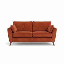 Zara 3 Seater Sofa - 3 Seater Sofa - Plush Marmalade / Light Feet - thumbnail 1