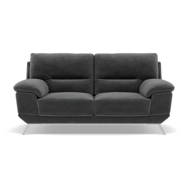 Zuco 2 Seater Sofa - 2 Seater Sofa Fabric - FAB-MEG-20 PEWTER - image 1