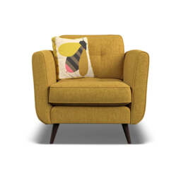 Orla Kiely Ivy Armchair - Armchair House Plain - Blythe Sunflower / Busy Bee / American Walnut Feet