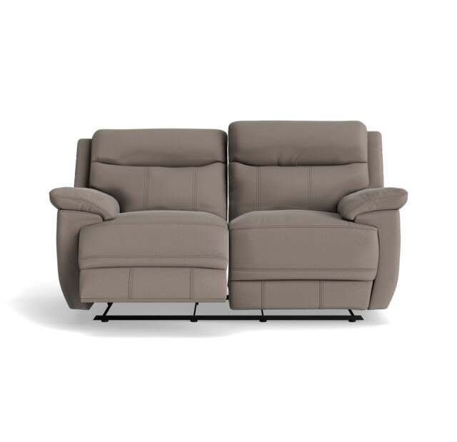 Tranquil 2 Seater Recliner Sofa - 2 Seater 2 Power Recliners Fabric - Power Recliner with USB - BFA-MAD-03 DARK GREY - image 1