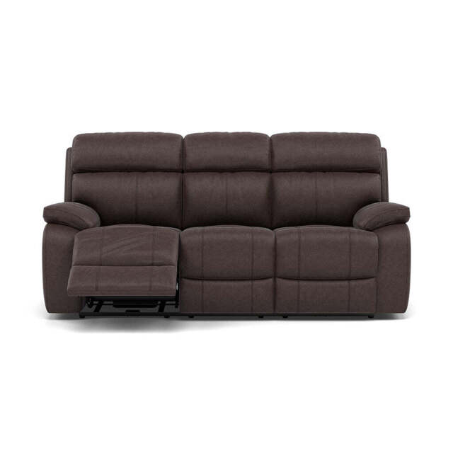 Galaxy 3 Seater Recliner Sofa - 3 Seater Sofa 2 Power Recliners Fabric - Power Recliner with USB - BFA-BLJ-088 CHARCOAL GREY - image 1