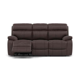 Galaxy 3 Seater Recliner Sofa - 3 Seater Sofa 2 Power Recliners Fabric - Power Recliner with USB - BFA-BLJ-088 CHARCOAL GREY