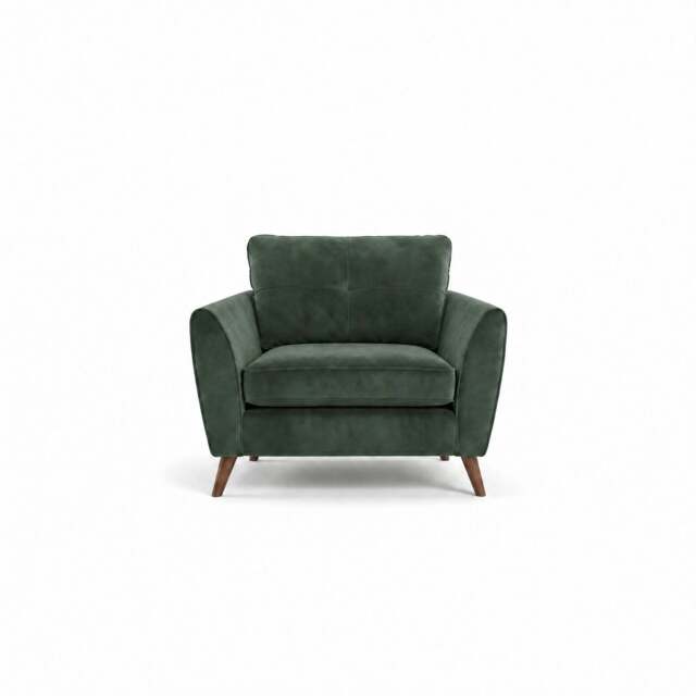 Zara Armchair - Armchair - Plush Emerald / Light Feet - image 1