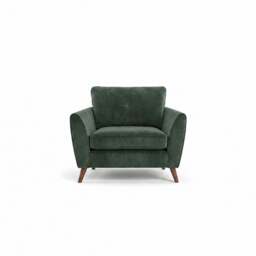 Zara Armchair - Armchair - Plush Emerald / Light Feet - thumbnail 1