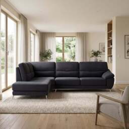 Bolero Corner Sofa - Combination 1 2 Piece Corner Left Terminal Fabric - Left Hand Facing - SFA-PEY-10 CHARCOAL - thumbnail 2