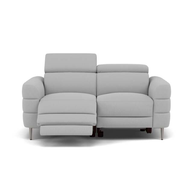 Hoy 2 Seater Recliner Sofa - 2 Str W/ 2 Power Recliner W/ 2 Power Headrest Fabric - Power with Power Headrest & USB - CU9102-5-UK Oxford Silver - image 1