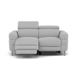 Hoy 2 Seater Recliner Sofa - 2 Str W/ 2 Power Recliner W/ 2 Power Headrest Fabric - Power with Power Headrest & USB - CU9102-5-UK Oxford Silver - thumbnail 1