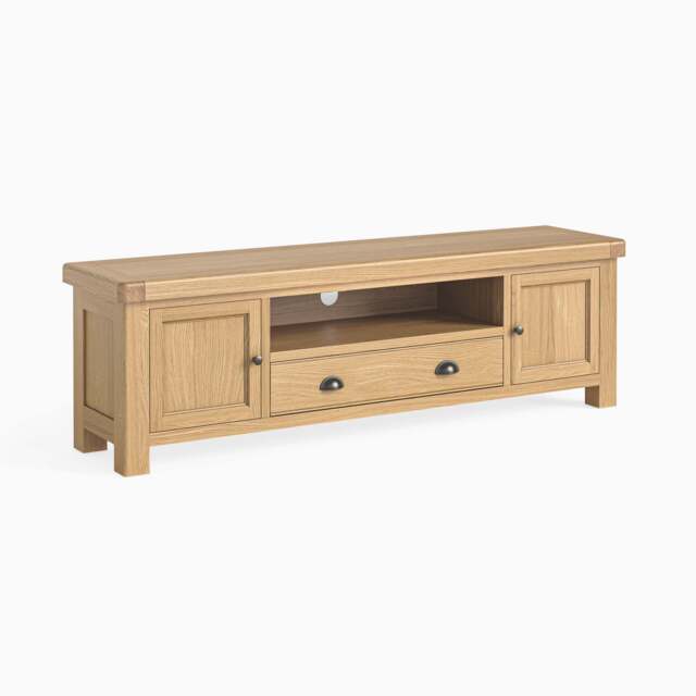 Navarre Large TV Unit - Large TV Unit Oak / Oak Veneer - image 1