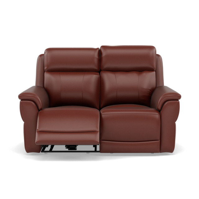 Juno 2 Seater Recliner Sofa - 2 Seater Sofa 2 Power Recliners Lumbar Support Cat 60 - Power with Power Lumbar & USB - Cat-60/07 Montana Butterscotch - image 1