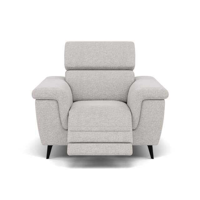 Sparta Recliner Armchair - Chair W/ Power Recliner W/ Ratchet Headrest Fabric - Power with Manual Headrest - KB-1280-UK Darwin Silver - image 1