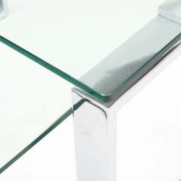 Paloma Coffee Table - Coffee Table Set Clear Glass/Chrome - thumbnail 7