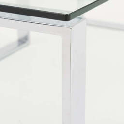 Paloma Coffee Table - Coffee Table Set Clear Glass/Chrome - thumbnail 6
