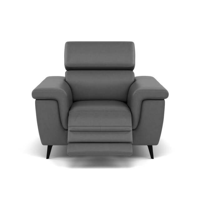 Sparta Recliner Armchair - Chair W/ Power Recliner W/ Ratchet Headrest Cat NL/O/S - Power with Manual Headrest - O7300 Orlando Dark Grey - image 1