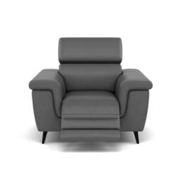 Sparta Recliner Armchair - Chair W/ Power Recliner W/ Ratchet Headrest Cat NL/O/S - Power with Manual Headrest - O7300 Orlando Dark Grey
